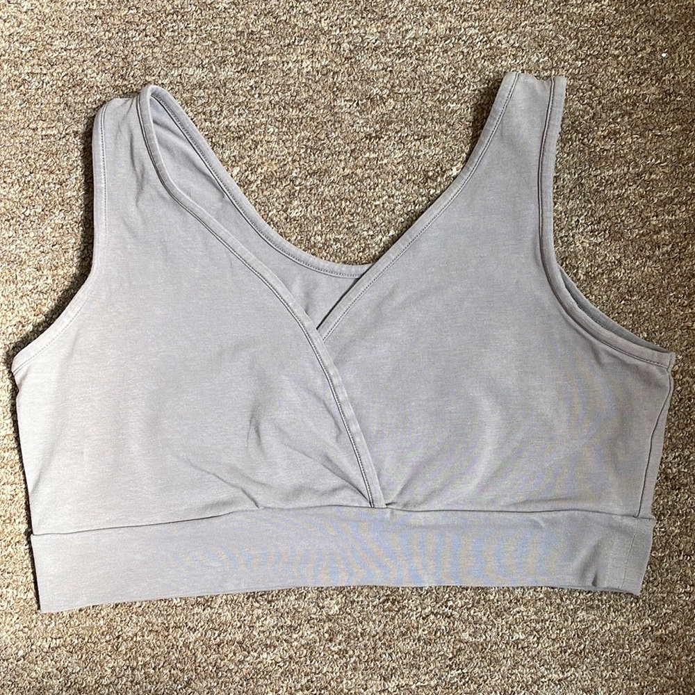 Kindred Bravely Organic Cotton Nursing & Sleep Bra - Grey